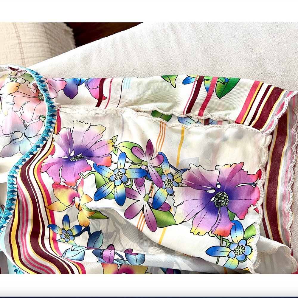 JOHNNY WAS Stellar Silk Poncho - M - Picture 5 of 11